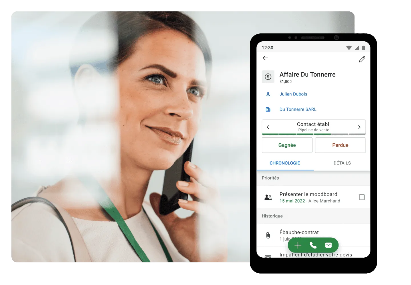 Aperçu de l’interface de Pipedrive