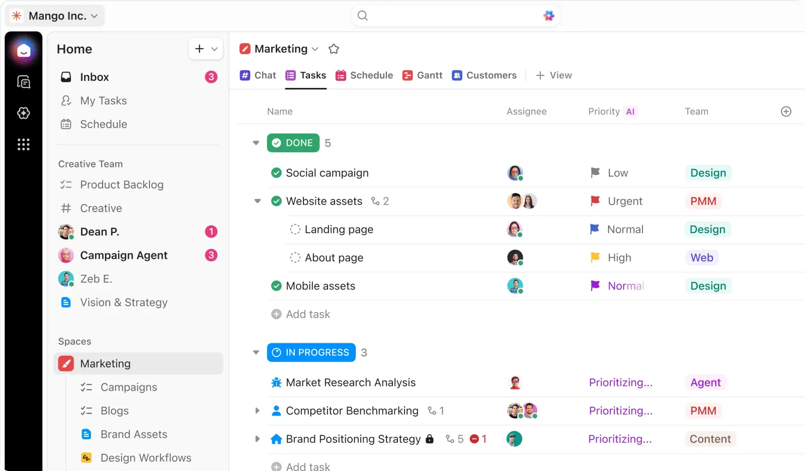 ClickUp — clickup.com — Gestion de projet